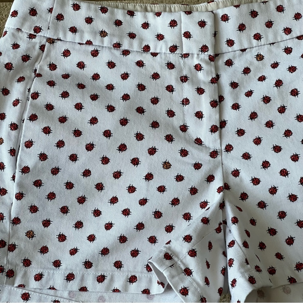 J. Crew White Shorts with Ladybugs - Picture 2 of 8